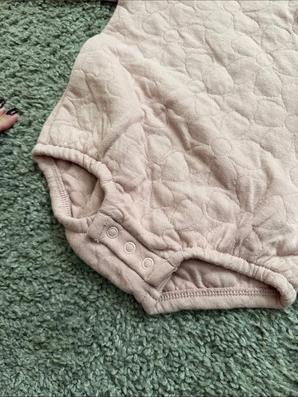 Carter's Pink Quilted and Cream Long-Sleeve Baby One-Pieces